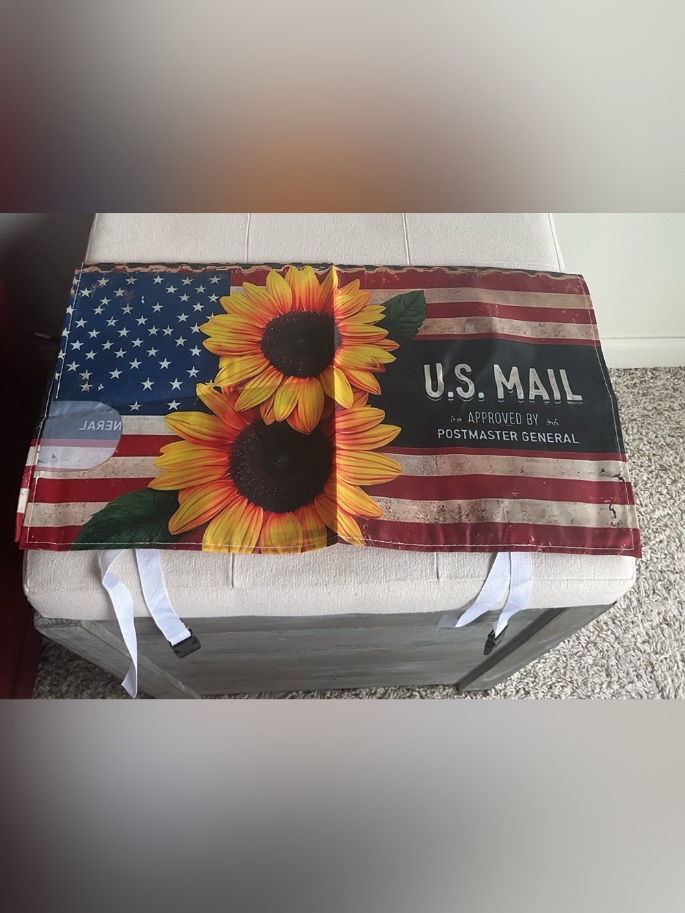 Sunflower U.S. Mail Decorative Mail Box Cover - Yellow & Red
